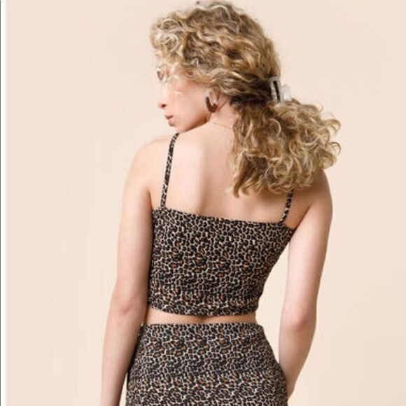NWT Jenna Tie Front Cami 44 Leopard‎ print. Size Medium - Picture 2 of 5